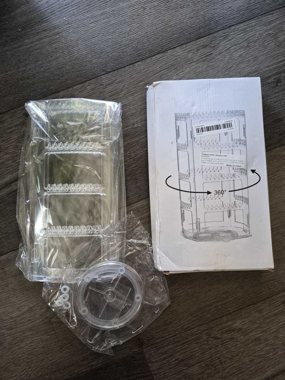 Clear Acrylic 360° Rotating Organizer (Transparent)